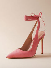 Metallic Snakeskin Lace-Up Pointy Stiletto Slingback Gladiator Pumps